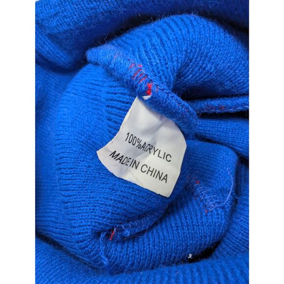 FC Bayern Munich Knitted Winter Colorblock Beanie Hat Red Blue Football Skull - Picture 3 of 3